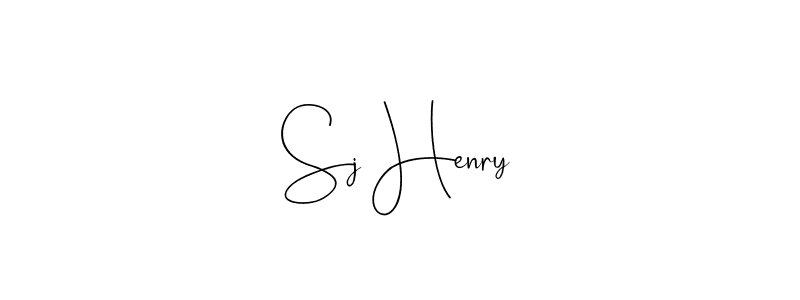 Create a beautiful signature design for name Sj Henry. With this signature (Andilay-7BmLP) fonts, you can make a handwritten signature for free. Sj Henry signature style 4 images and pictures png