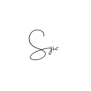 Also You can easily find your signature by using the search form. We will create Sjw name handwritten signature images for you free of cost using Andilay-7BmLP sign style. Sjw signature style 4 images and pictures png