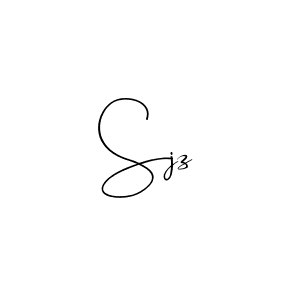 Make a beautiful signature design for name Sjz. With this signature (Andilay-7BmLP) style, you can create a handwritten signature for free. Sjz signature style 4 images and pictures png