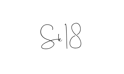 Design your own signature with our free online signature maker. With this signature software, you can create a handwritten (Andilay-7BmLP) signature for name Sk 18. Sk 18 signature style 4 images and pictures png