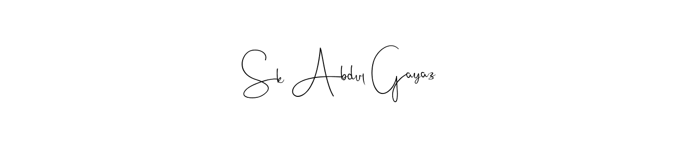 Sk Abdul Gayaz stylish signature style. Best Handwritten Sign (Andilay-7BmLP) for my name. Handwritten Signature Collection Ideas for my name Sk Abdul Gayaz. Sk Abdul Gayaz signature style 4 images and pictures png