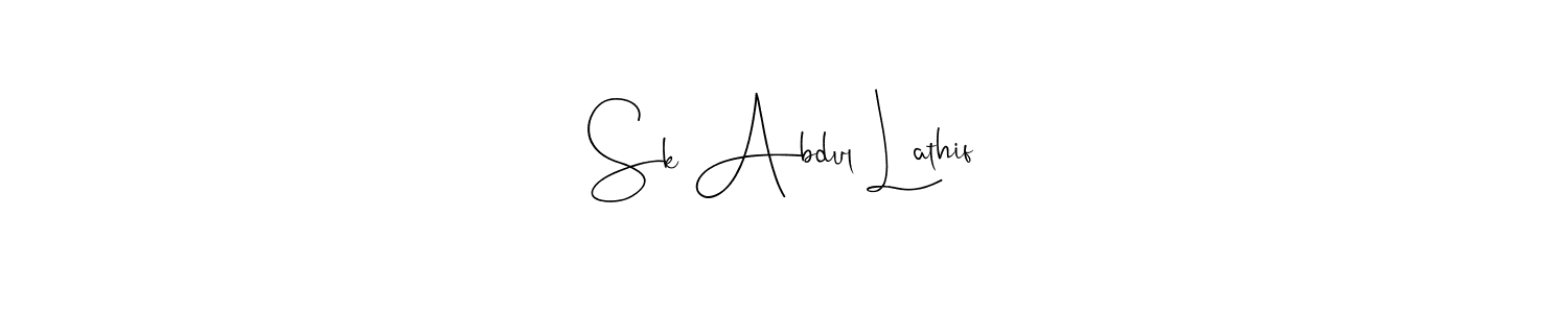 if you are searching for the best signature style for your name Sk Abdul Lathif. so please give up your signature search. here we have designed multiple signature styles  using Andilay-7BmLP. Sk Abdul Lathif signature style 4 images and pictures png