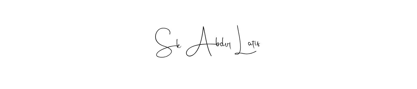 Make a beautiful signature design for name Sk Abdul Latif. With this signature (Andilay-7BmLP) style, you can create a handwritten signature for free. Sk Abdul Latif signature style 4 images and pictures png