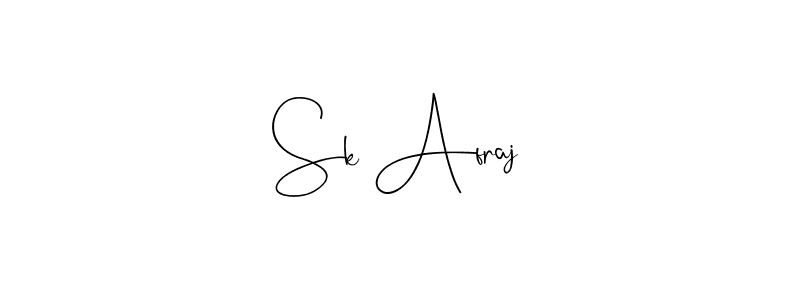 How to make Sk Afraj signature? Andilay-7BmLP is a professional autograph style. Create handwritten signature for Sk Afraj name. Sk Afraj signature style 4 images and pictures png