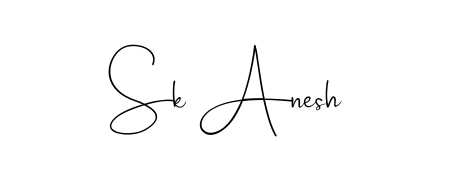 Get inspired by this graceful Andilay-7BmLP signature style for name Sk Anesh. Smooth loops and balanced proportions for everyday use. Sk Anesh signature style 4 images and pictures png