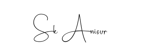 Explore multiple handwriting variations for Sk Anisur including this stunning Andilay-7BmLP design. Free to use across all platforms. Sk Anisur signature style 4 images and pictures png