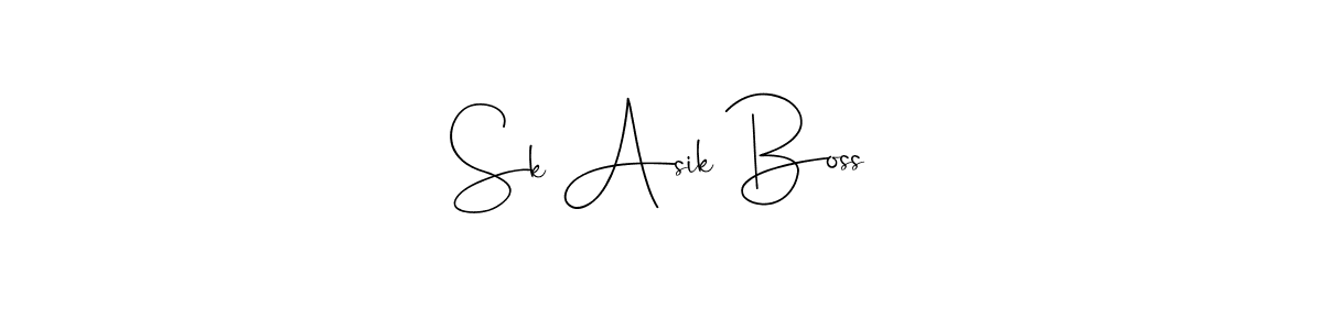 It looks lik you need a new signature style for name Sk Asik Boss. Design unique handwritten (Andilay-7BmLP) signature with our free signature maker in just a few clicks. Sk Asik Boss signature style 4 images and pictures png