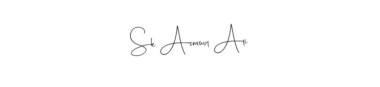 Design your own signature with our free online signature maker. With this signature software, you can create a handwritten (Andilay-7BmLP) signature for name Sk Asmaul Ali. Sk Asmaul Ali signature style 4 images and pictures png