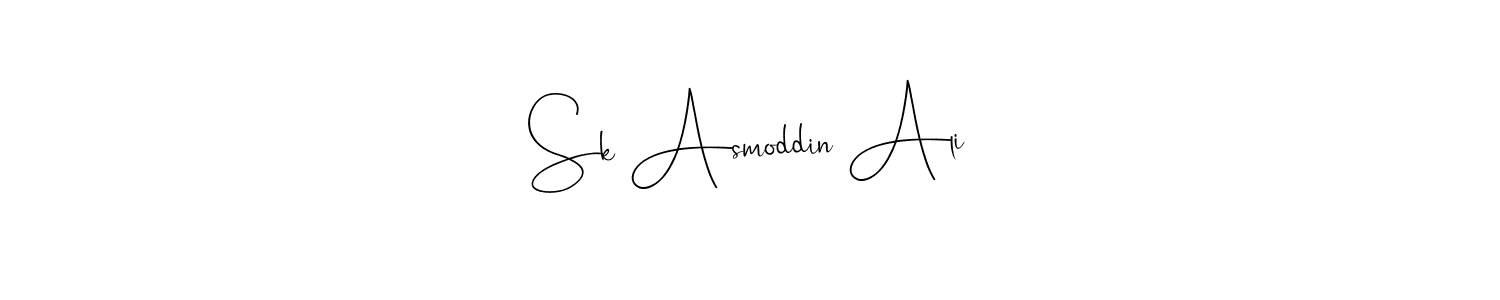 Create a beautiful signature design for name Sk Asmoddin Ali. With this signature (Andilay-7BmLP) fonts, you can make a handwritten signature for free. Sk Asmoddin Ali signature style 4 images and pictures png