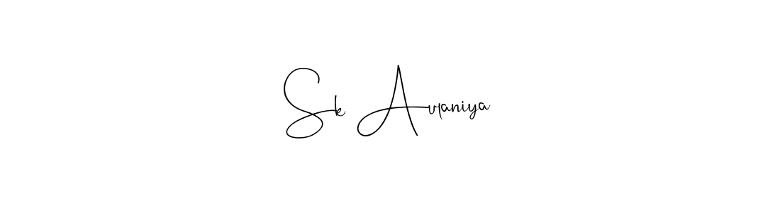 You should practise on your own different ways (Andilay-7BmLP) to write your name (Sk Aulaniya) in signature. don't let someone else do it for you. Sk Aulaniya signature style 4 images and pictures png