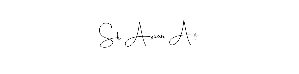 if you are searching for the best signature style for your name Sk Azaan Ali. so please give up your signature search. here we have designed multiple signature styles  using Andilay-7BmLP. Sk Azaan Ali signature style 4 images and pictures png