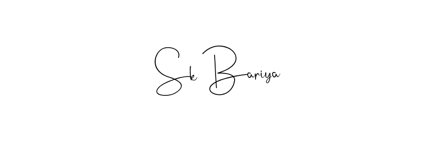 Use a signature maker to create a handwritten signature online. With this signature software, you can design (Andilay-7BmLP) your own signature for name Sk Bariya. Sk Bariya signature style 4 images and pictures png