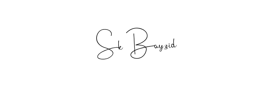 Create a beautiful signature design for name Sk Bayzid. With this signature (Andilay-7BmLP) fonts, you can make a handwritten signature for free. Sk Bayzid signature style 4 images and pictures png