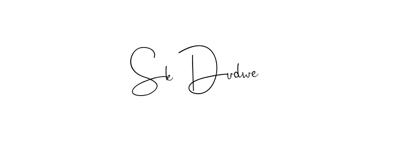 Use a signature maker to create a handwritten signature online. With this signature software, you can design (Andilay-7BmLP) your own signature for name Sk Dudwe. Sk Dudwe signature style 4 images and pictures png