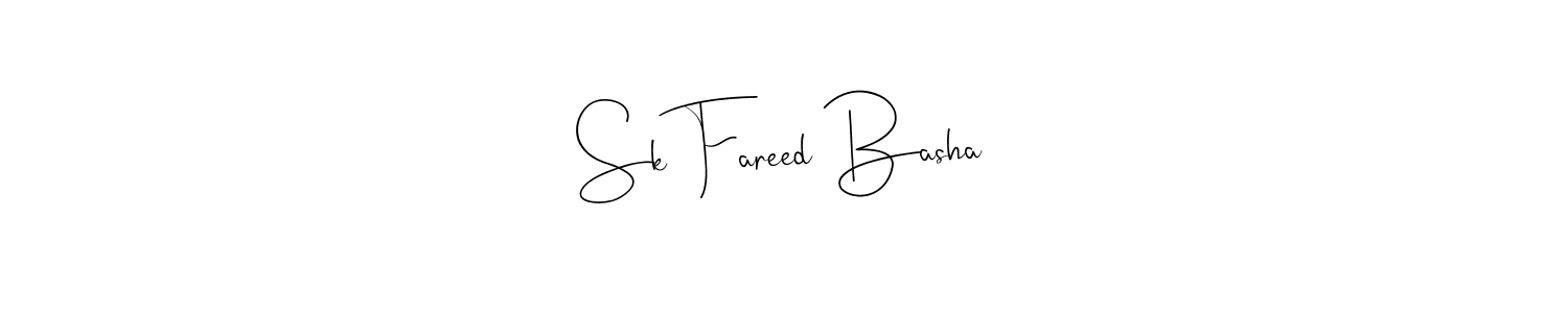 Use a signature maker to create a handwritten signature online. With this signature software, you can design (Andilay-7BmLP) your own signature for name Sk Fareed Basha. Sk Fareed Basha signature style 4 images and pictures png
