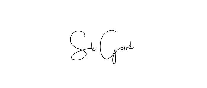 Sk Goud stylish signature style. Best Handwritten Sign (Andilay-7BmLP) for my name. Handwritten Signature Collection Ideas for my name Sk Goud. Sk Goud signature style 4 images and pictures png