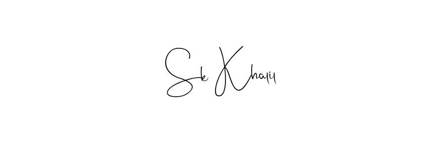 Design your own signature with our free online signature maker. With this signature software, you can create a handwritten (Andilay-7BmLP) signature for name Sk Khalil. Sk Khalil signature style 4 images and pictures png