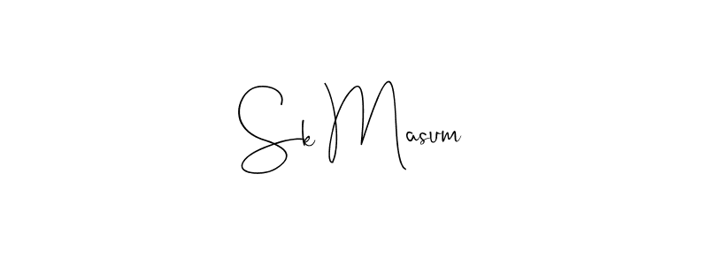 Make a beautiful signature design for name Sk Masum. With this signature (Andilay-7BmLP) style, you can create a handwritten signature for free. Sk Masum signature style 4 images and pictures png