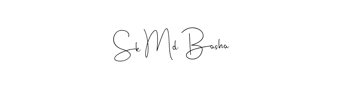 How to make Sk Md Basha name signature. Use Andilay-7BmLP style for creating short signs online. This is the latest handwritten sign. Sk Md Basha signature style 4 images and pictures png