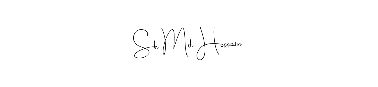 The best way (Andilay-7BmLP) to make a short signature is to pick only two or three words in your name. The name Sk Md Hossain include a total of six letters. For converting this name. Sk Md Hossain signature style 4 images and pictures png