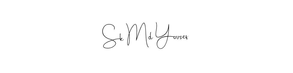 You should practise on your own different ways (Andilay-7BmLP) to write your name (Sk Md Yousef) in signature. don't let someone else do it for you. Sk Md Yousef signature style 4 images and pictures png