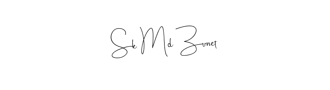 How to make Sk Md Zunet name signature. Use Andilay-7BmLP style for creating short signs online. This is the latest handwritten sign. Sk Md Zunet signature style 4 images and pictures png