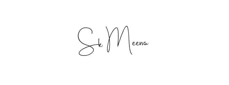 Andilay-7BmLP is a professional signature style that is perfect for those who want to add a touch of class to their signature. It is also a great choice for those who want to make their signature more unique. Get Sk Meena name to fancy signature for free. Sk Meena signature style 4 images and pictures png