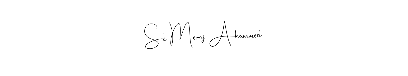 Use a signature maker to create a handwritten signature online. With this signature software, you can design (Andilay-7BmLP) your own signature for name Sk Meraj Ahammed. Sk Meraj Ahammed signature style 4 images and pictures png