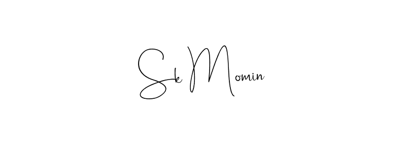 Make a beautiful signature design for name Sk Momin. With this signature (Andilay-7BmLP) style, you can create a handwritten signature for free. Sk Momin signature style 4 images and pictures png