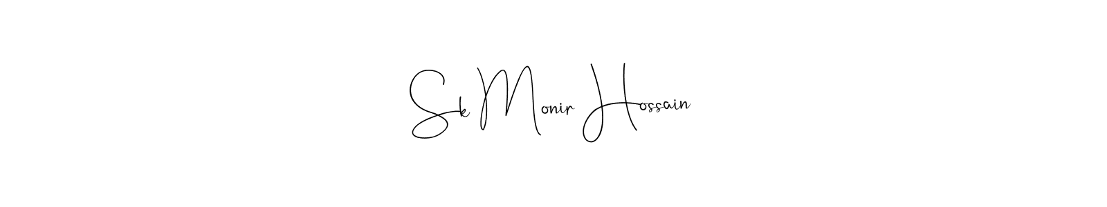 if you are searching for the best signature style for your name Sk Monir Hossain. so please give up your signature search. here we have designed multiple signature styles  using Andilay-7BmLP. Sk Monir Hossain signature style 4 images and pictures png