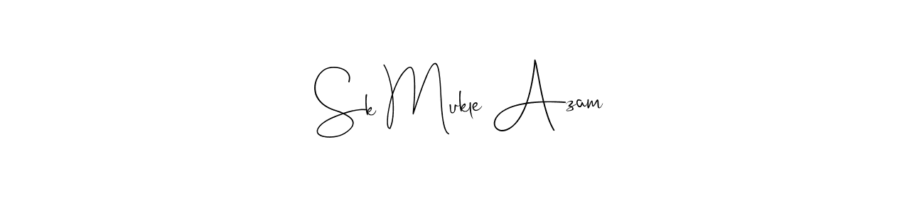 You can use this online signature creator to create a handwritten signature for the name Sk Mukle Azam. This is the best online autograph maker. Sk Mukle Azam signature style 4 images and pictures png