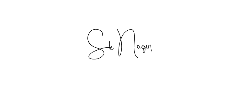 How to make Sk Nagul name signature. Use Andilay-7BmLP style for creating short signs online. This is the latest handwritten sign. Sk Nagul signature style 4 images and pictures png