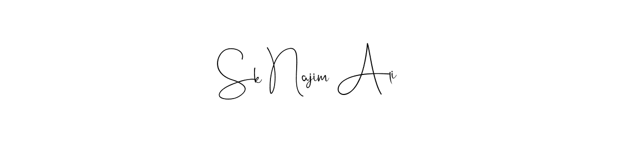 Make a beautiful signature design for name Sk Najim Ali. With this signature (Andilay-7BmLP) style, you can create a handwritten signature for free. Sk Najim Ali signature style 4 images and pictures png