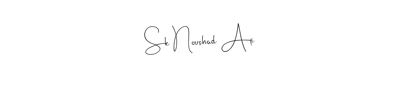Design your own signature with our free online signature maker. With this signature software, you can create a handwritten (Andilay-7BmLP) signature for name Sk Noushad Ali. Sk Noushad Ali signature style 4 images and pictures png