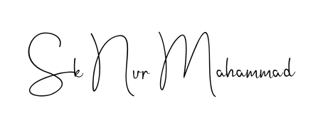 Create your official email sign-off with Sk Nur Mahammad name in Andilay-7BmLP style. Crisp, clean, and perfectly legible across all screens. Sk Nur Mahammad signature style 4 images and pictures png