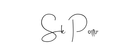 Generate high-definition signature styles for Sk Poltu. The Andilay-7BmLP typeface ensures crisp legibility and sophisticated design. Sk Poltu signature style 4 images and pictures png