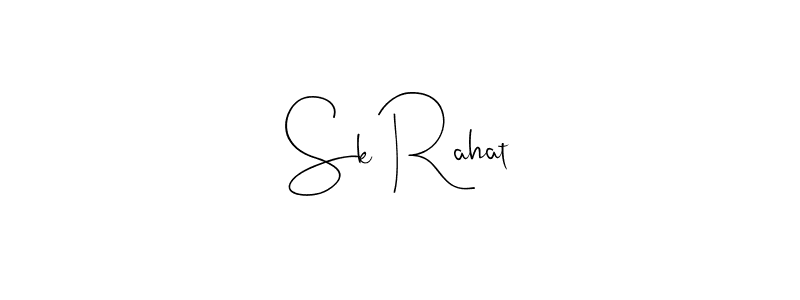 Design your own signature with our free online signature maker. With this signature software, you can create a handwritten (Andilay-7BmLP) signature for name Sk Rahat. Sk Rahat signature style 4 images and pictures png