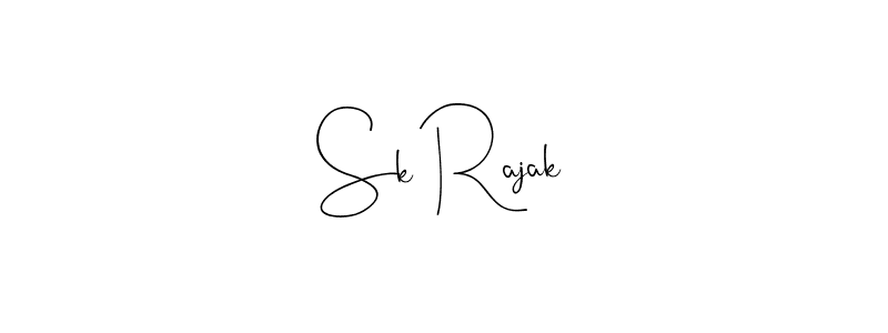 Also we have Sk Rajak name is the best signature style. Create professional handwritten signature collection using Andilay-7BmLP autograph style. Sk Rajak signature style 4 images and pictures png