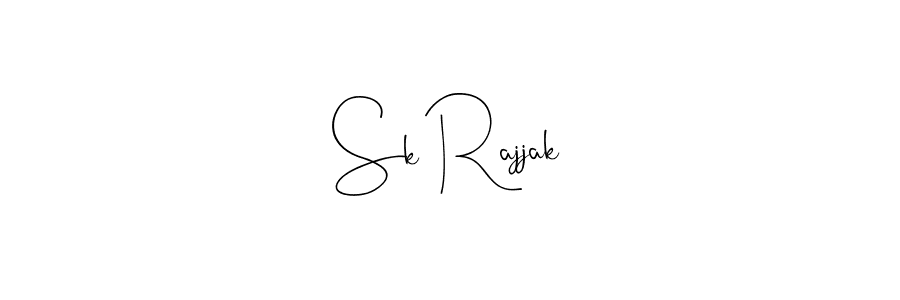 Make a beautiful signature design for name Sk Rajjak. With this signature (Andilay-7BmLP) style, you can create a handwritten signature for free. Sk Rajjak signature style 4 images and pictures png