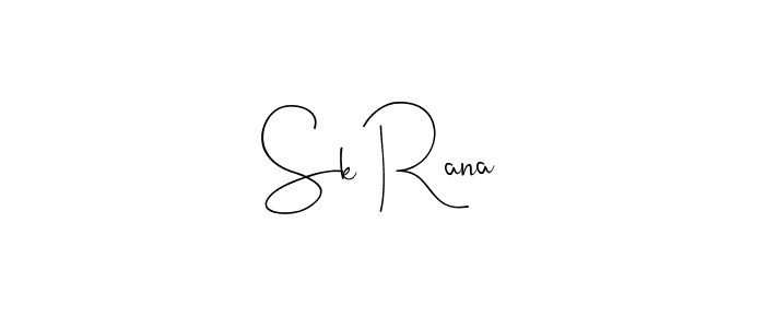 You should practise on your own different ways (Andilay-7BmLP) to write your name (Sk Rana) in signature. don't let someone else do it for you. Sk Rana signature style 4 images and pictures png