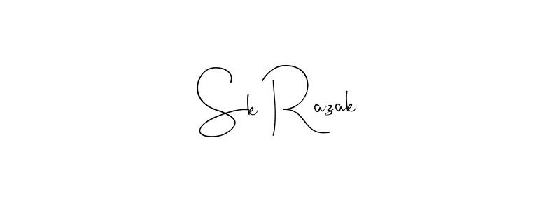 Design your own signature with our free online signature maker. With this signature software, you can create a handwritten (Andilay-7BmLP) signature for name Sk Razak. Sk Razak signature style 4 images and pictures png