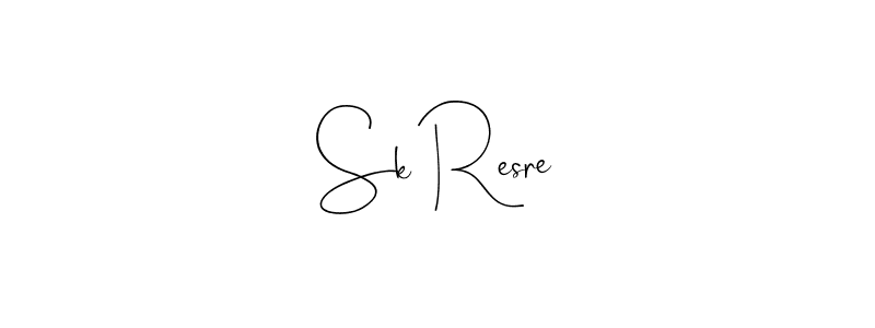 You can use this online signature creator to create a handwritten signature for the name Sk Resre. This is the best online autograph maker. Sk Resre signature style 4 images and pictures png