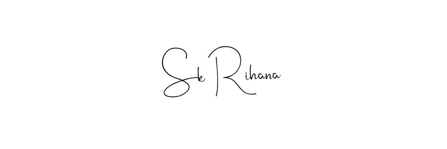 Create a beautiful signature design for name Sk Rihana. With this signature (Andilay-7BmLP) fonts, you can make a handwritten signature for free. Sk Rihana signature style 4 images and pictures png