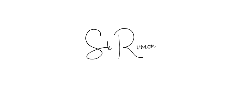 if you are searching for the best signature style for your name Sk Rumon. so please give up your signature search. here we have designed multiple signature styles  using Andilay-7BmLP. Sk Rumon signature style 4 images and pictures png