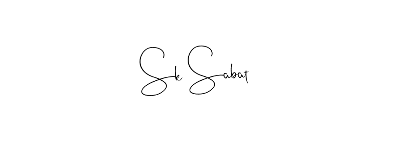 Also You can easily find your signature by using the search form. We will create Sk Sabat name handwritten signature images for you free of cost using Andilay-7BmLP sign style. Sk Sabat signature style 4 images and pictures png