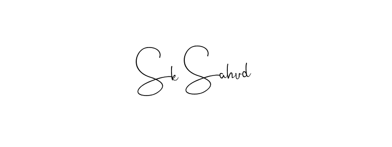 You should practise on your own different ways (Andilay-7BmLP) to write your name (Sk Sahud) in signature. don't let someone else do it for you. Sk Sahud signature style 4 images and pictures png