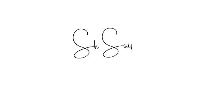 How to make Sk Sail signature? Andilay-7BmLP is a professional autograph style. Create handwritten signature for Sk Sail name. Sk Sail signature style 4 images and pictures png