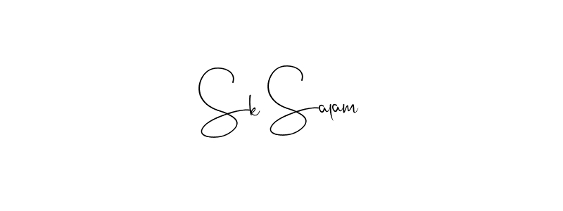 if you are searching for the best signature style for your name Sk Salam. so please give up your signature search. here we have designed multiple signature styles  using Andilay-7BmLP. Sk Salam signature style 4 images and pictures png