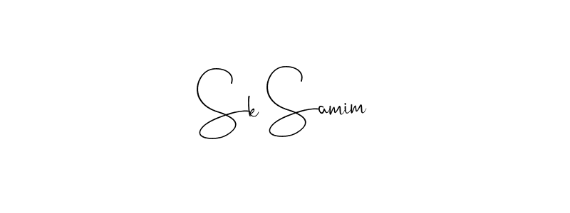 Make a beautiful signature design for name Sk Samim. With this signature (Andilay-7BmLP) style, you can create a handwritten signature for free. Sk Samim signature style 4 images and pictures png