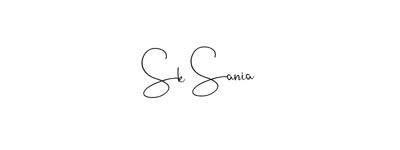 Make a beautiful signature design for name Sk Sania. With this signature (Andilay-7BmLP) style, you can create a handwritten signature for free. Sk Sania signature style 4 images and pictures png